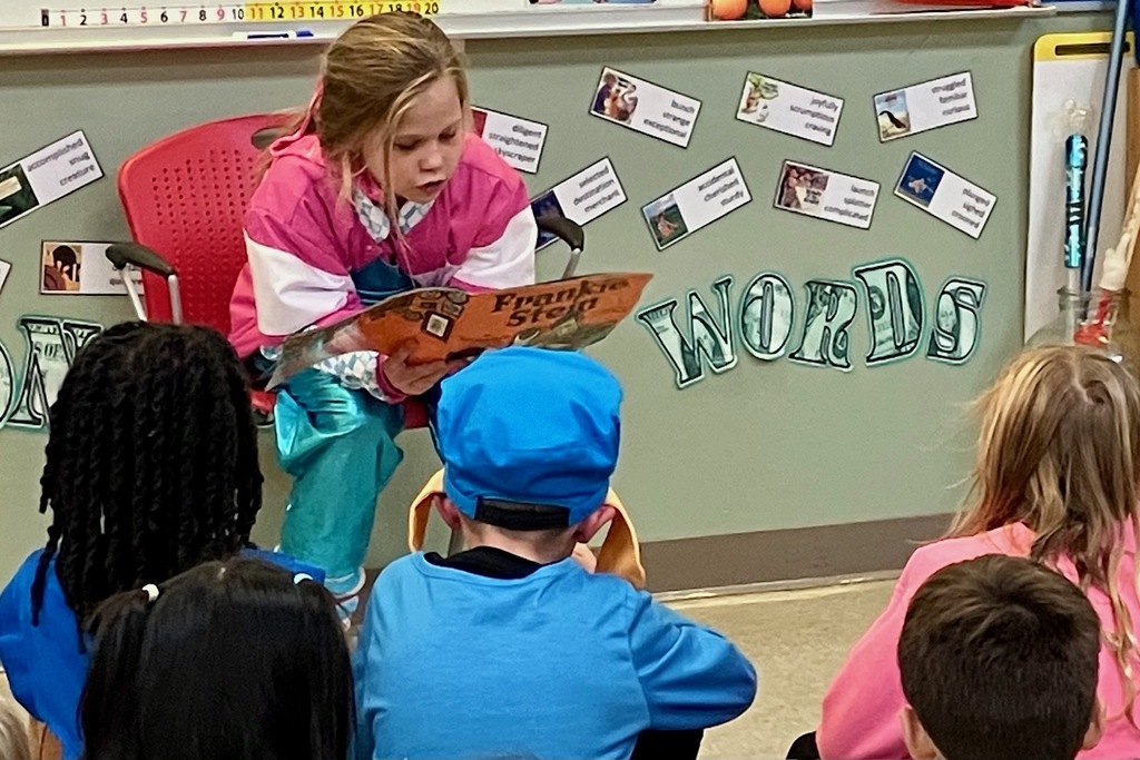 Mr. Smith’s first graders thought these third grade guest readers were the coolest!