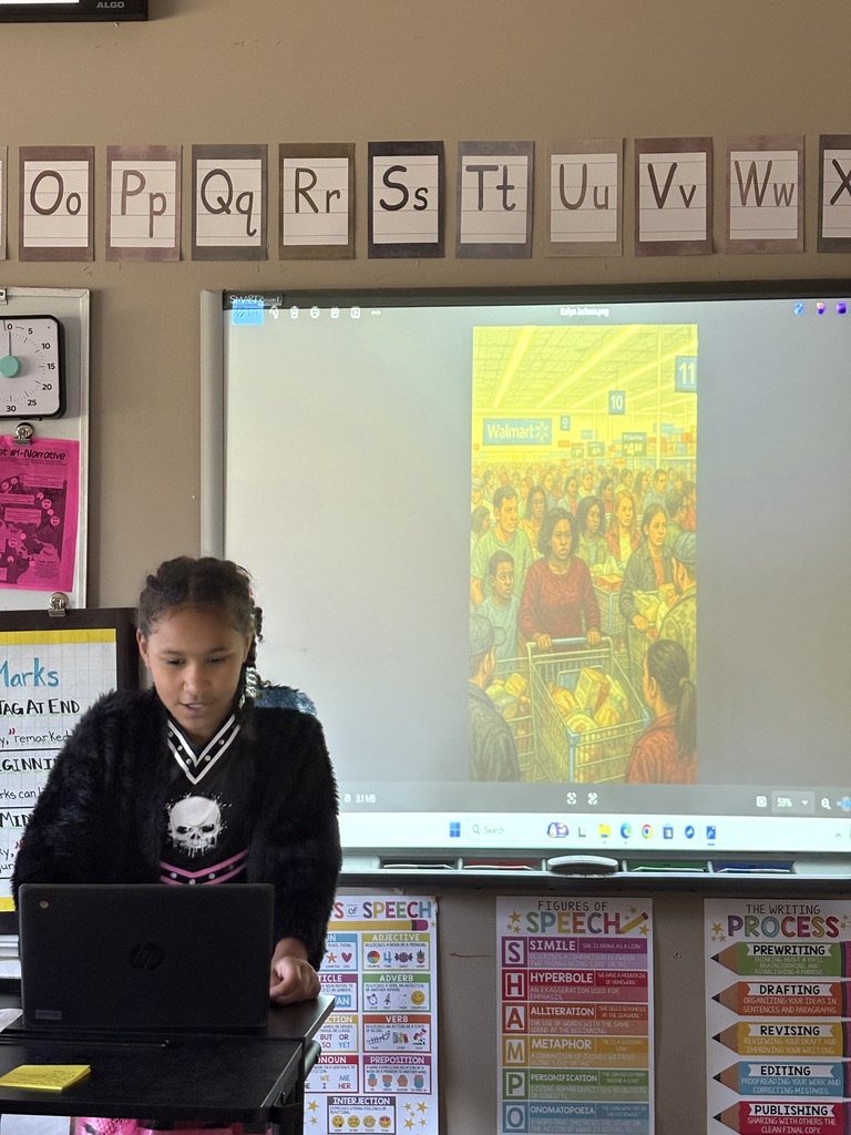 Students presenting their scary narratives