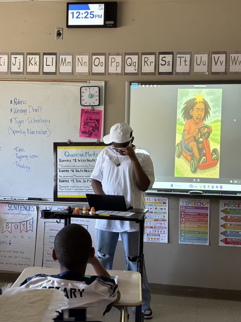 Students presenting their scary narratives