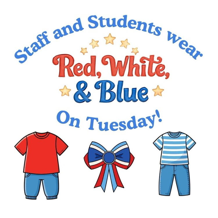 wear red white and blue