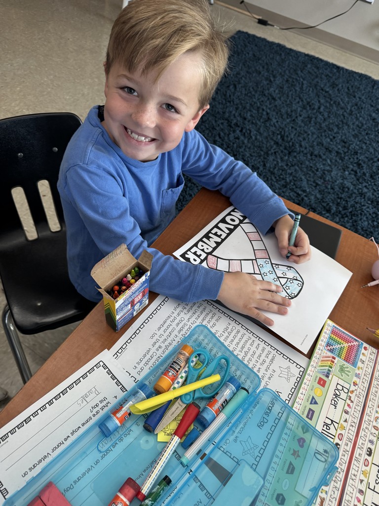 2nd grade is learning about the history of Veterans Day.