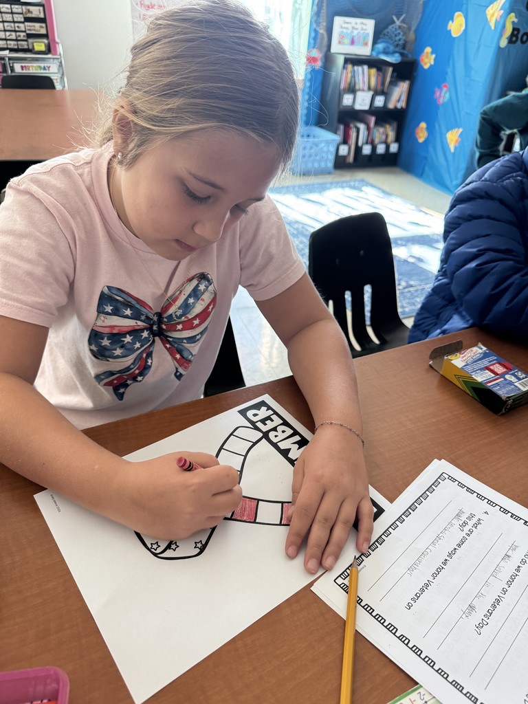 2nd grade is learning about the history of Veterans Day.