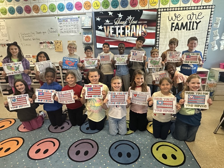 Third Grade students wrote letters to WCE’s counselor, Ashley Patchell, who is currently deployed!