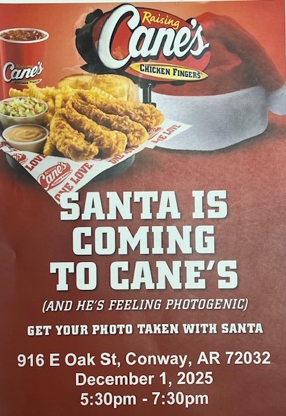 Santa is coming to Cane's