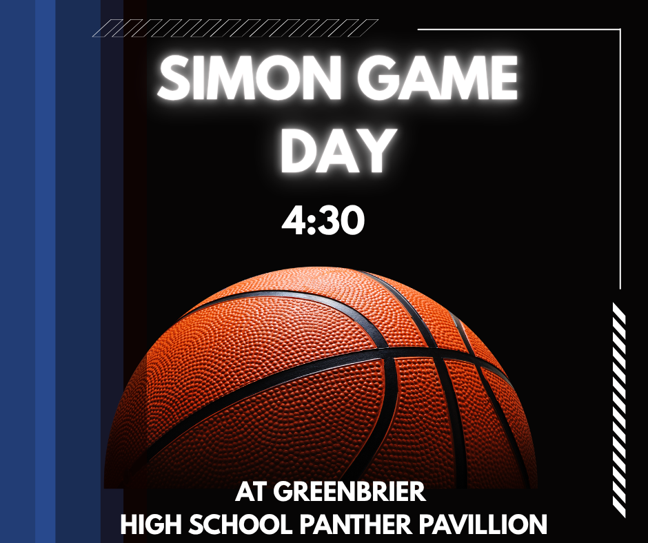 GAME DAY 4:30 AT GREENBRIER HIGH SCHOOL PANTHER PAVILLION