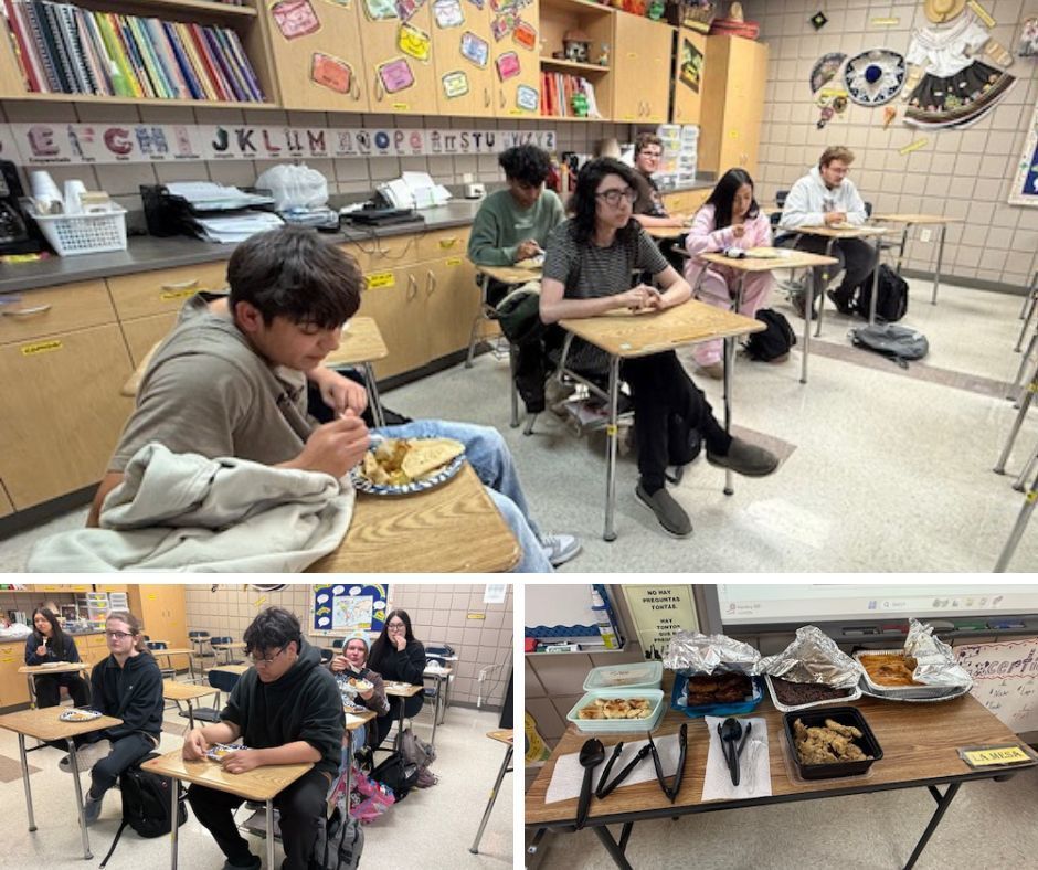 🌎🍽️ Spanish 3 turned up the heat last week! Señora Tedford’s classes put their cooking skills — and their Spanish — to the test. Students researched an authentic Hispanic dish, translated the recipe, cooked it at home, and then presented the full process to their classmates. From Argentina to Chile, Spain to Colombia, Mexico to Venezuela, our students explored flavors from across the Spanish-speaking world and shared some truly delicious creations! What a tasty way to learn! 🌶️✨