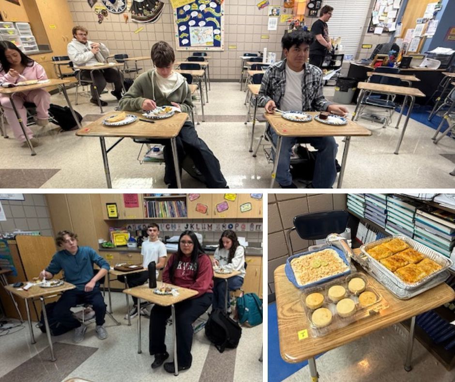 🌎🍽️ Spanish 3 turned up the heat last week! Señora Tedford’s classes put their cooking skills — and their Spanish — to the test. Students researched an authentic Hispanic dish, translated the recipe, cooked it at home, and then presented the full process to their classmates. From Argentina to Chile, Spain to Colombia, Mexico to Venezuela, our students explored flavors from across the Spanish-speaking world and shared some truly delicious creations! What a tasty way to learn! 🌶️✨