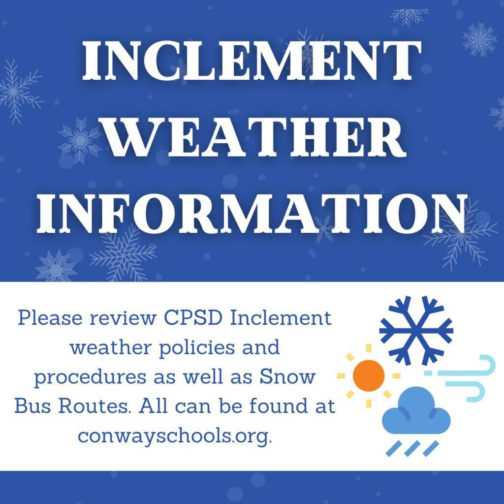 Inclement weather information