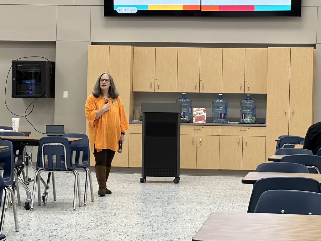 Beth Mathys speaking at our family night