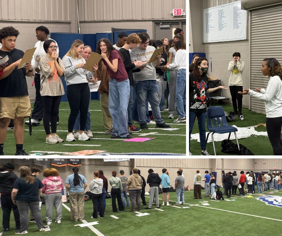 Hamlet comes to life in the Old Field House! 🏛️ Senior English classes competed to guess and create “freeze frame” tableaus of famous scenes from Hamlet. Multiple teams from each class brought creativity and teamwork to the challenge—making Shakespeare’s drama both fun and unforgettable! 🎭🏆