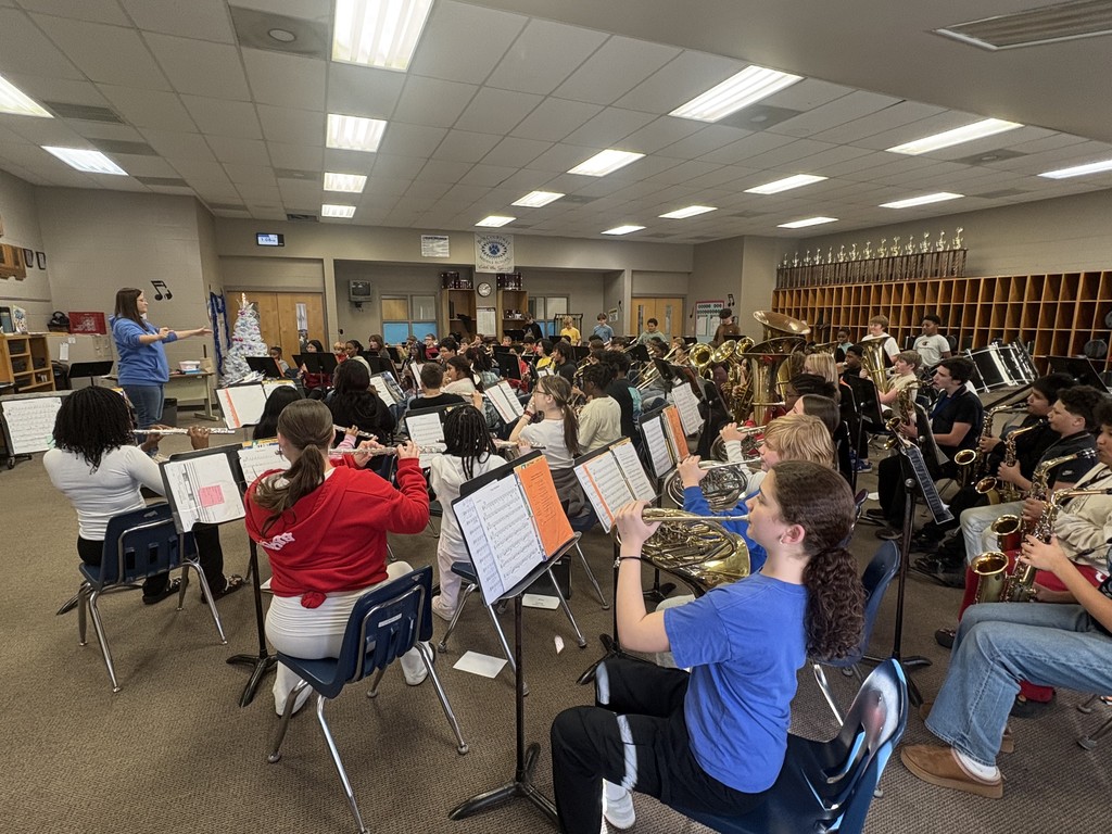 Combined band rehearsal