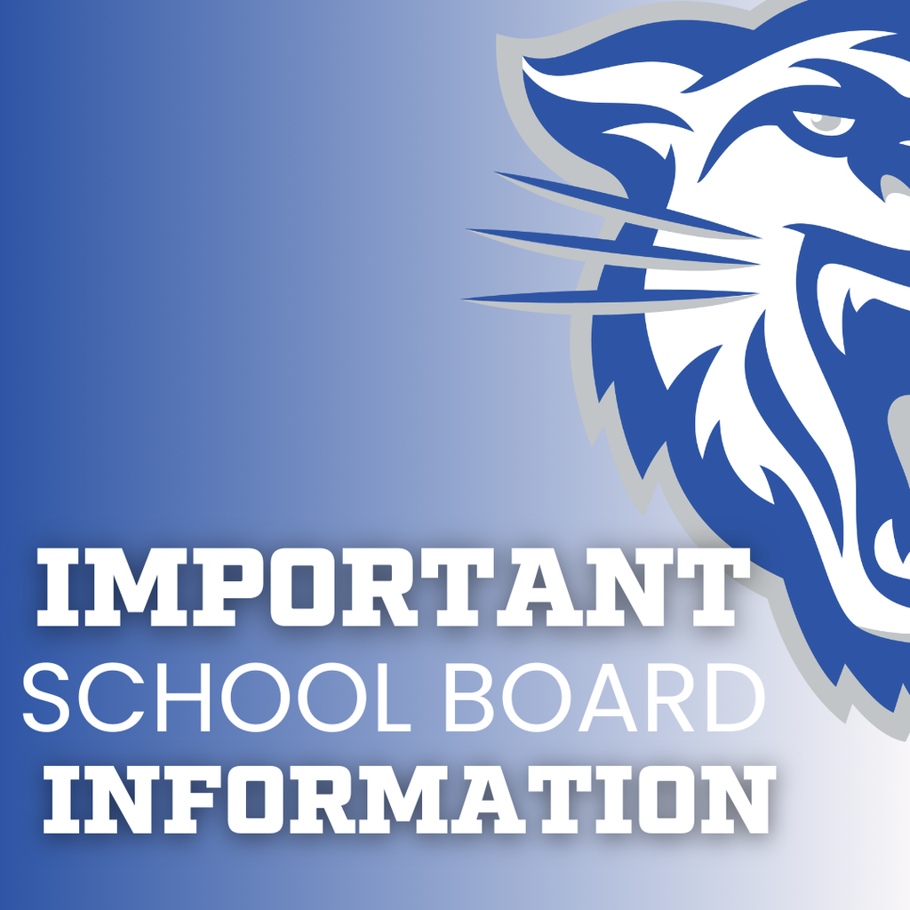Important school board information graphic