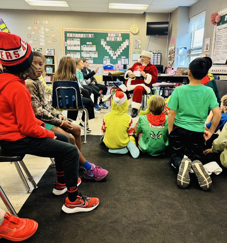 Mrs. Rogoff’s class got a very special visit from Mr. Woodrow Cummins (aka Santa) today.