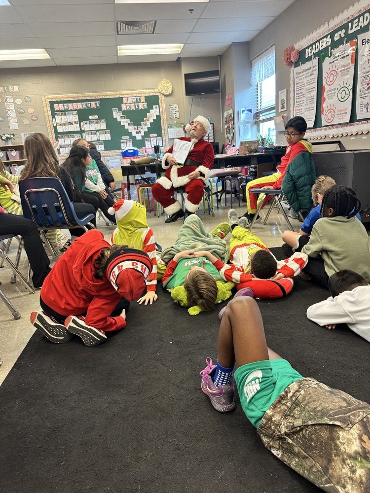 Mrs. Rogoff’s class got a very special visit from Mr. Woodrow Cummins (aka Santa) today.