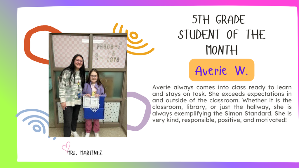 January Students of the Month: Averie and Ms. martinez