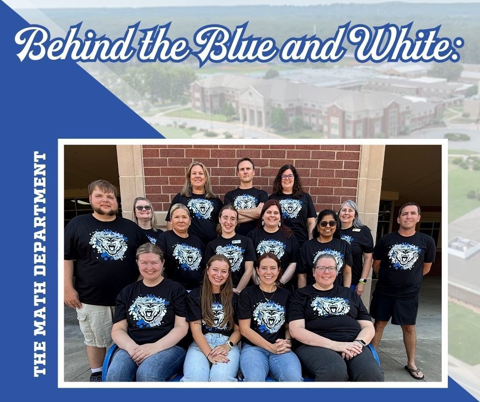 Image of the CHS Math Department on top of a background featuring a faded view of the CHS campus.