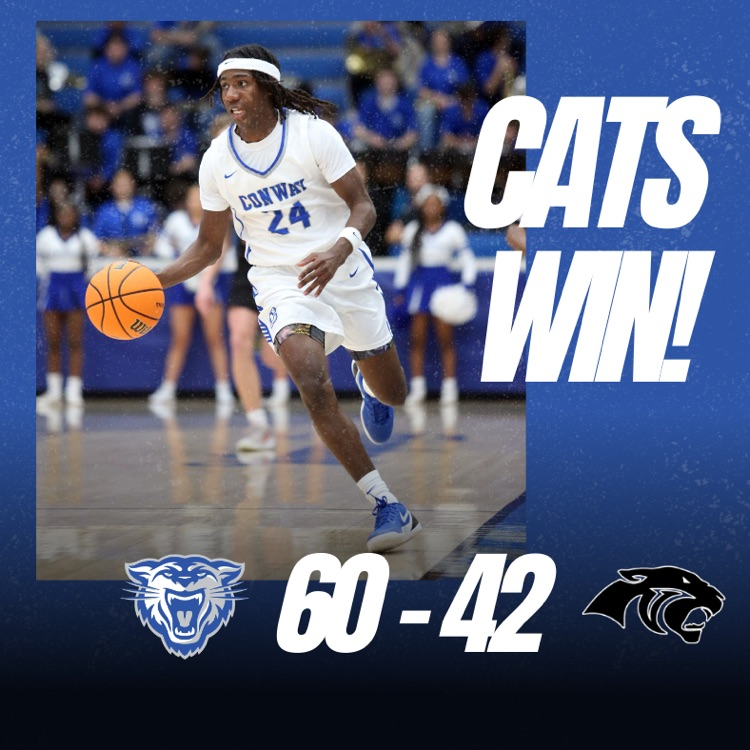 Big conference win for the Wampus Cats last night! The Cats defeated Cabot 60-42 to move to 2-1 in conference and 10-6 overall. Home again next Tuesday vs. LR Central!
