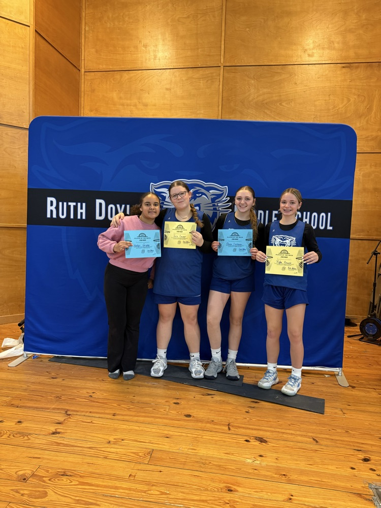 Ruth Doyle Players of the week -Kaidyn Grigsby, Julie Cowger, Alivia Dielmann, and Rylee Brown.