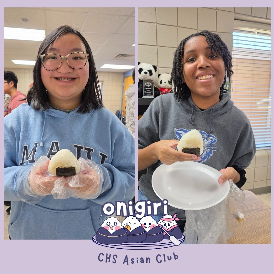 CHS Asian Club students learned how to make onigiri (Japanese rice balls) at their most recent meeting 🍙. This easy, affordable, and healthy snack/meal was a huge hit, with many students saying they plan to make it again at home! Asian Club brings together students who share an interest in Asian culture, food, and history, making it one of the most fun and unique clubs at Conway High School.