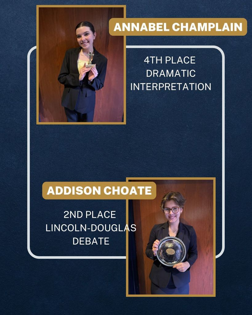 Images of annabel Champlain and Addison choate.