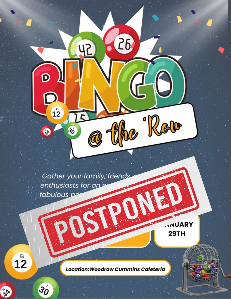 Bingo @ the 'Row Postponed 