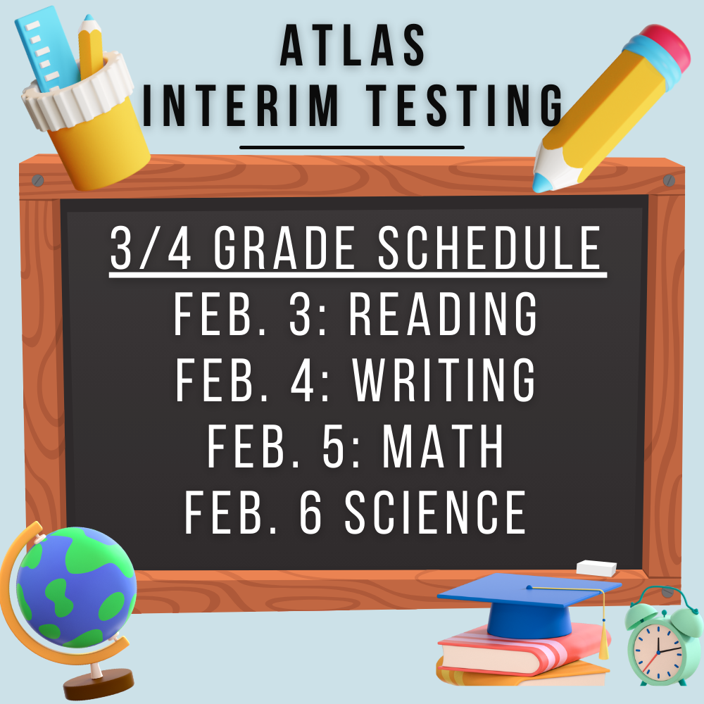 3/4 testing schedule