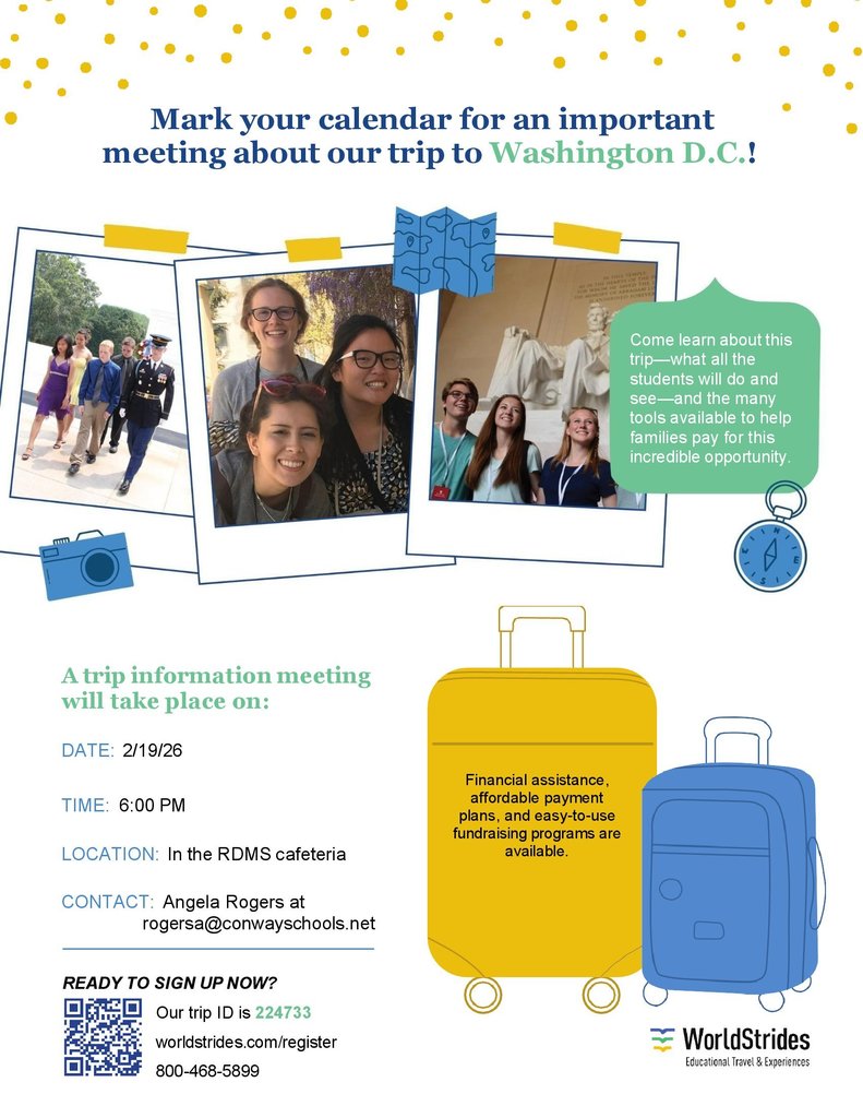 Washington DC trip flyer