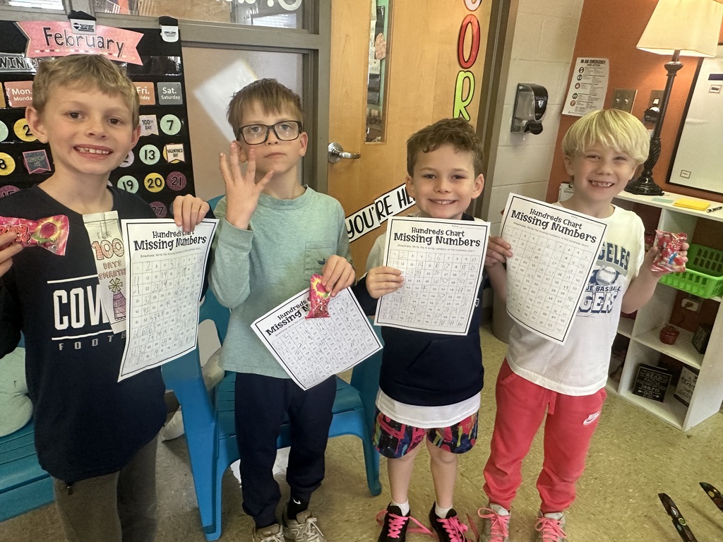 Mrs. Harrison’s second graders put their problem-solving skills to the test, worked as a team, and showed off just how much they’ve learned in 100 days by completing a math escape room. They also raced to finish the missing 100s chart. We are 100 days smarter and still climbing!