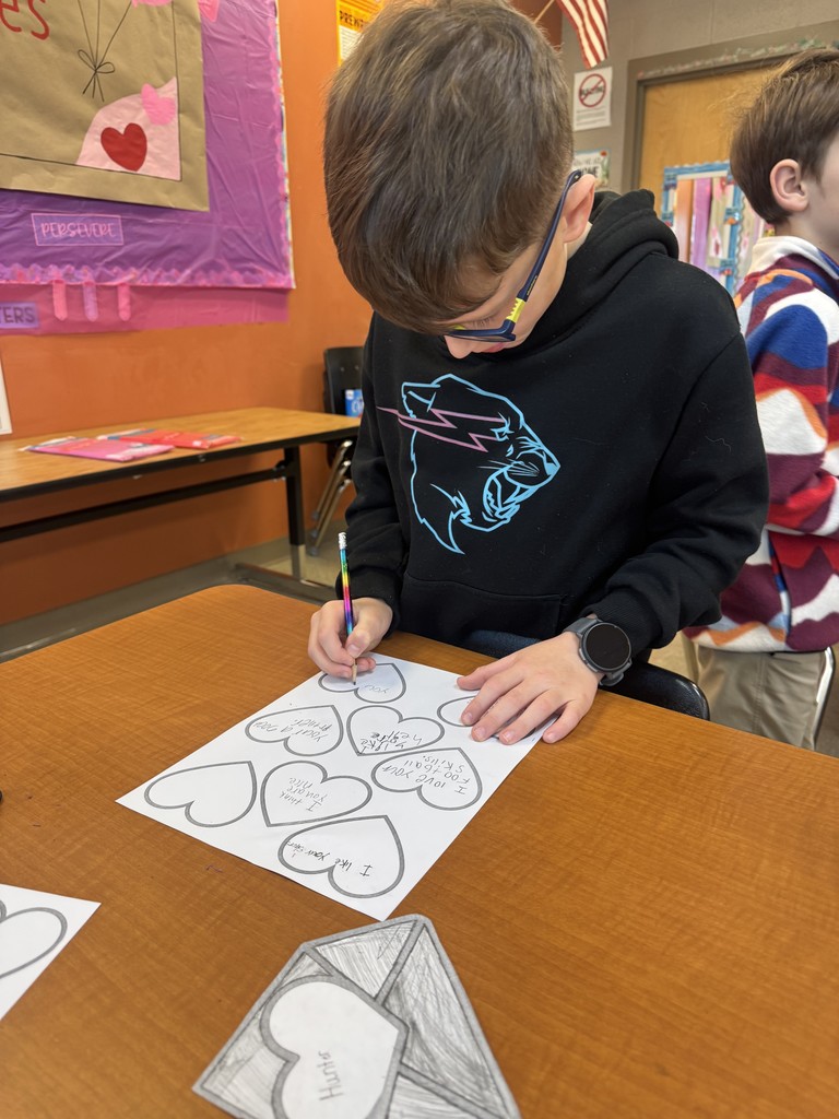 As part of National Random Acts of Kindness Month in February, Mrs. Wilcox's class observed the celebration by exchanging kind words with their classmates.