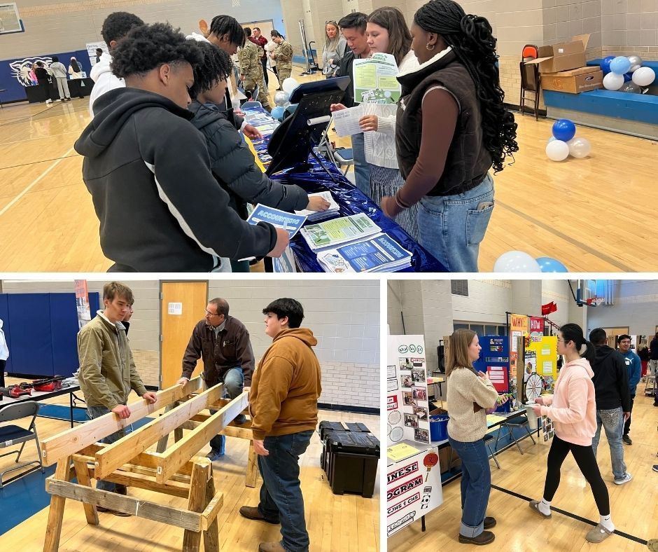 Ninth graders at Conway Junior High School explored potential high school course options, connecting with representatives from AP and CTE programs. From answering questions to hands-on demonstrations, students got a firsthand look at the opportunities waiting for them. Big decisions, bright futures!