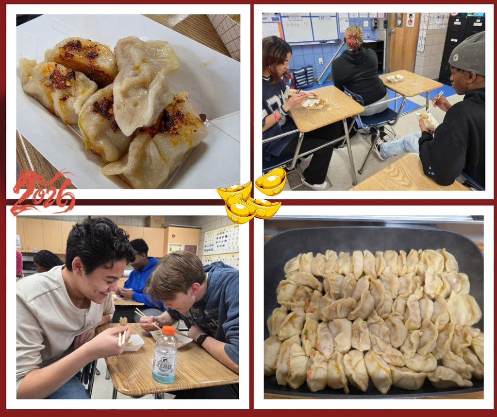 🎉✨ Students in Mrs. Chen’s Chinese classes had a wonderful time celebrating the Chinese New Year with delicious dumplings and creative crafts! 🥟🏮 Did you know the Year of the Fire Horse 🐎 begins on February 17? Chinese New Year, also known as the Spring Festival, is celebrated in China and by many Asian communities worldwide, traditionally lasting 15 days of joy, tradition, and family gatherings. 🌸 Special thanks to Velda Lueders, Coldwell Banker RPM Group, for the generous donation supporting the annual traditions and activities in all Chinese classes at Conway High School! 💙🙏💙 #ChineseNewYear #LunarNewYear #YearOfTheHorse #SpringFestival #CulturalCelebration 🎇