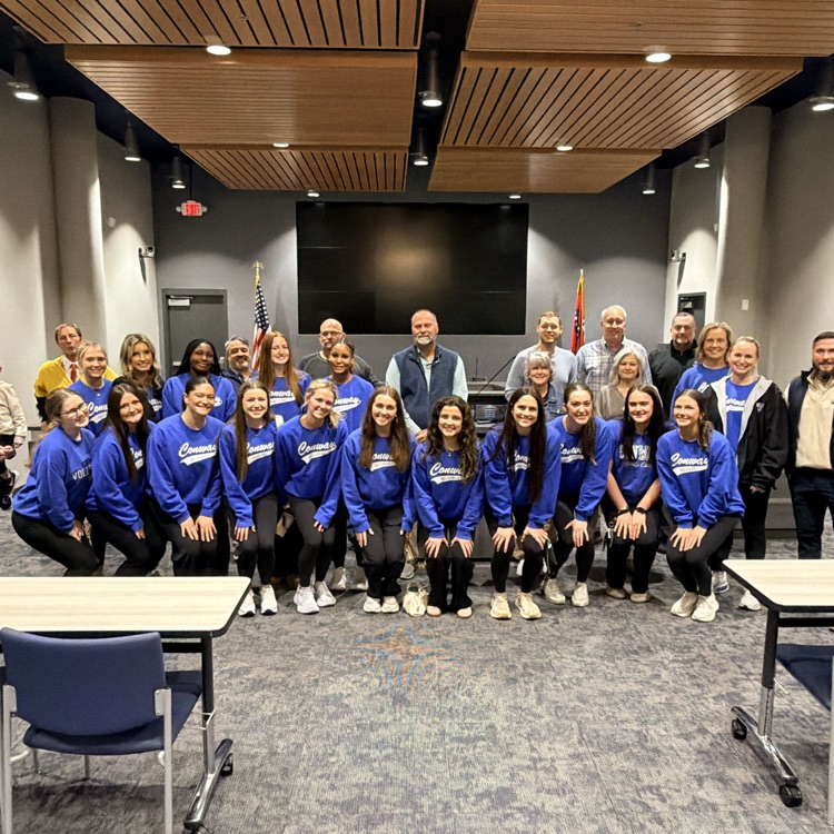 volleyball team at city council meeting 