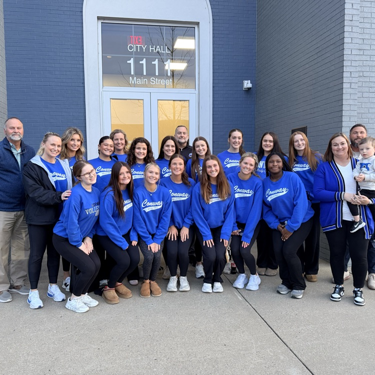 volleyball team at city council meeting 