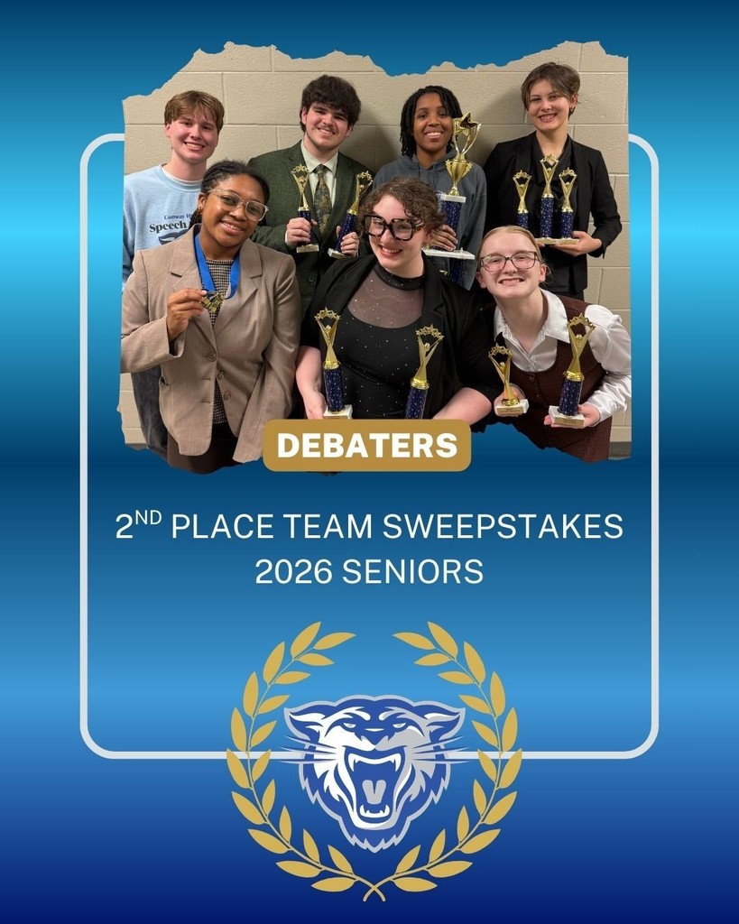 Congratulations to the CHS Speech & Debate team for their success at the Bentonville West High School Speech & Debate Tournament held February 20-21, 2026. Together, they brought home 24 individual awards and 17 state tournament bids. Along with their individual success, they also brought home 2nd place team sweepstakes! The team is coached by Mrs. Casey Griffith. Competing were: SENIORS: Addison Choate, Callie Wesbecher, Dylan Mercer, Farrah Sherman, Joshua Mendoza, Kamryn Young, Liam O’Connor, and Naomi Brooks. JUNIORS: Amelia Garrett, Dylan Simmons, Landon Wharton, Luci Guiterrez, Madison Davenport, Milina Michel, Sydney Madsen, and Zuriel Palma. SOPHOMORES: Hugh Lamey, Lina Akramova, Maxwell Thrasher, Ronald Weaver, and Roseli Pineda.