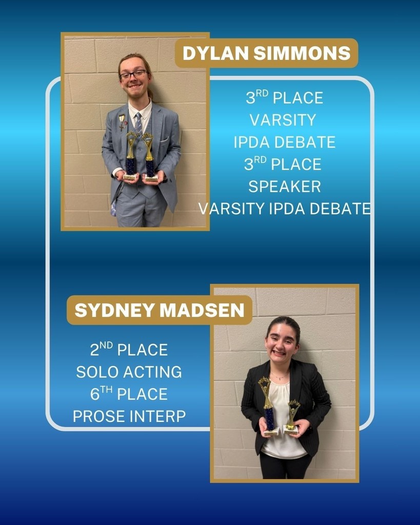 Congratulations to the CHS Speech & Debate team for their success at the Bentonville West High School Speech & Debate Tournament held February 20-21, 2026. Together, they brought home 24 individual awards and 17 state tournament bids. Along with their individual success, they also brought home 2nd place team sweepstakes! The team is coached by Mrs. Casey Griffith. Competing were: SENIORS: Addison Choate, Callie Wesbecher, Dylan Mercer, Farrah Sherman, Joshua Mendoza, Kamryn Young, Liam O’Connor, and Naomi Brooks. JUNIORS: Amelia Garrett, Dylan Simmons, Landon Wharton, Luci Guiterrez, Madison Davenport, Milina Michel, Sydney Madsen, and Zuriel Palma. SOPHOMORES: Hugh Lamey, Lina Akramova, Maxwell Thrasher, Ronald Weaver, and Roseli Pineda.