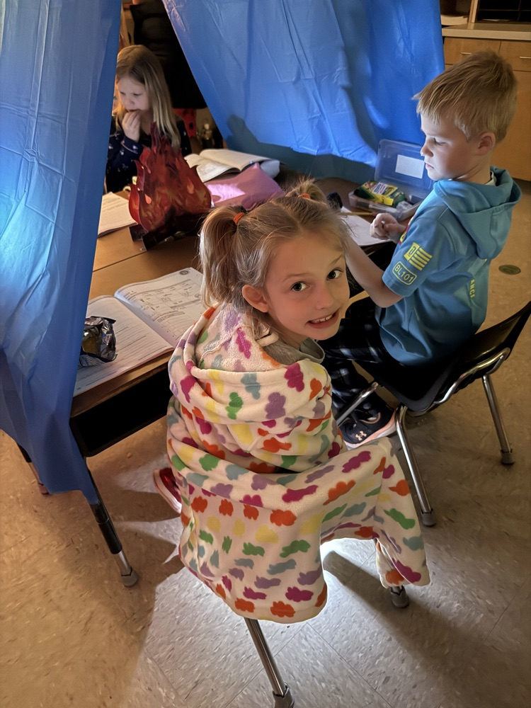Mrs. Roberts class went camping and did some reading under the stars.  ✨ 