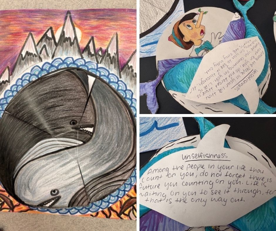 🎨✨ Student Spotlight: Pinocchio Through a New Lens ✨🎨  Our class dove deep into motifs, metaphors, and symbolism using Disney’s Pinocchio as a practice run for their Lit Circle unit. The culminating activity, “The Picture with a Thousand Words,” had students transform their analysis into interactive art pieces—full of color, craft, and creativity!  These works don’t just reflect the story—they connect to the psychology of the Hero’s Journey and our discussions throughout the year. The students knocked it out of the park, and we’re so proud to showcase their talent! 🌟  #LiteratureInAction #ClassroomCreativity #WampusCats #CHSWampusCats #SixLegPride