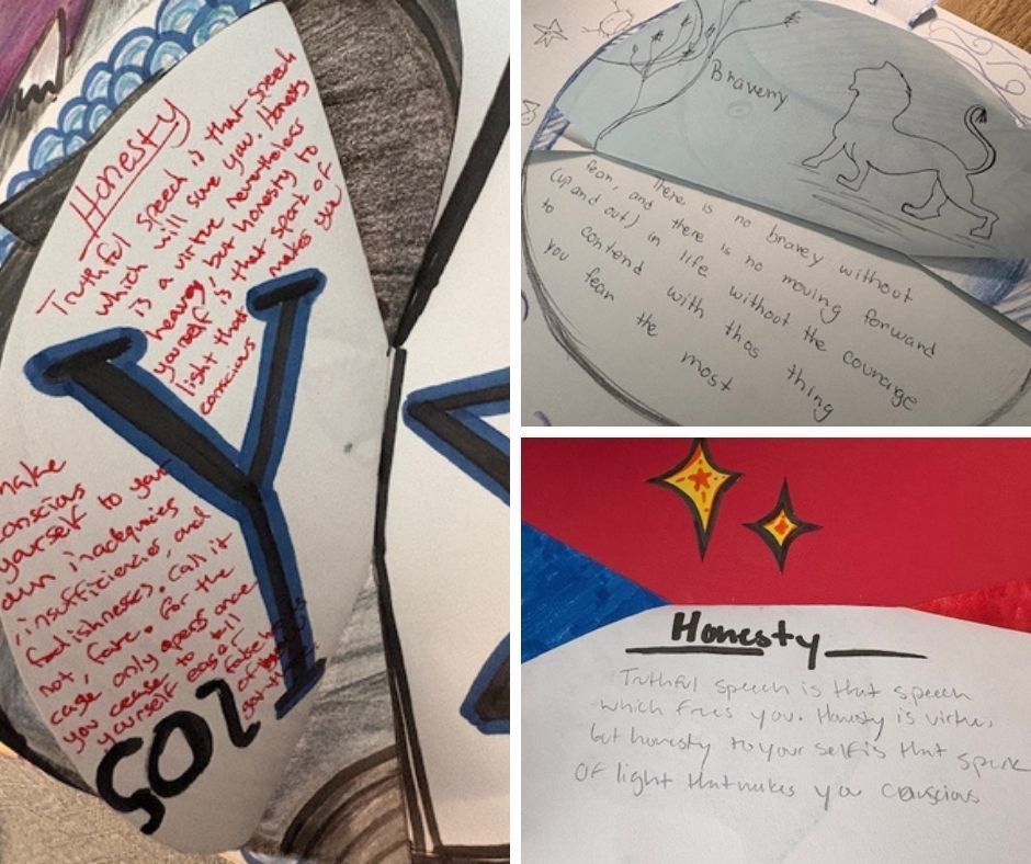 🎨✨ Student Spotlight: Pinocchio Through a New Lens ✨🎨  Our class dove deep into motifs, metaphors, and symbolism using Disney’s Pinocchio as a practice run for their Lit Circle unit. The culminating activity, “The Picture with a Thousand Words,” had students transform their analysis into interactive art pieces—full of color, craft, and creativity!  These works don’t just reflect the story—they connect to the psychology of the Hero’s Journey and our discussions throughout the year. The students knocked it out of the park, and we’re so proud to showcase their talent! 🌟  #LiteratureInAction #ClassroomCreativity #WampusCats #CHSWampusCats #SixLegPride