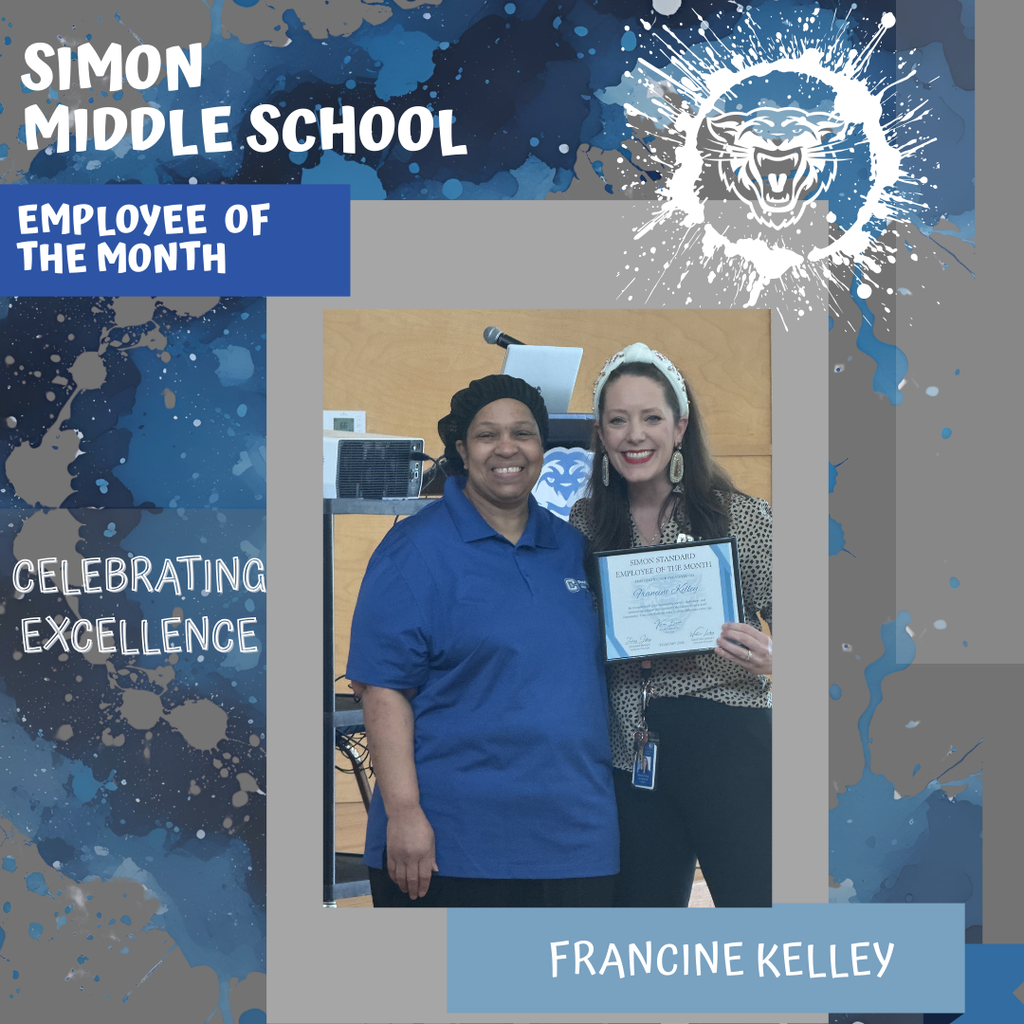 Francine Kelley with Mrs. Lindsey and her Employee of the month certificate