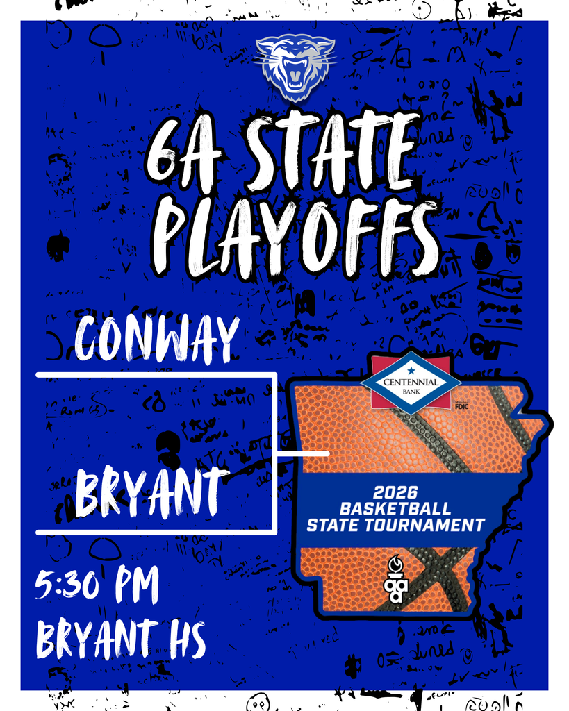 Come on down to Bryant today at 5:30 to cheer on the Wampus Cats in the quarterfinals of the state tournament! 