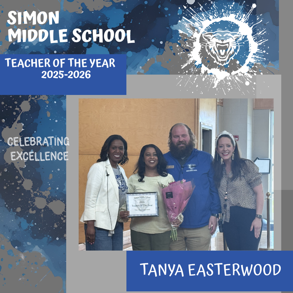 Tanya Easterwood, teacher of the year, with Ms. Lindsey, Mr. Jeffery and Ms. Branch