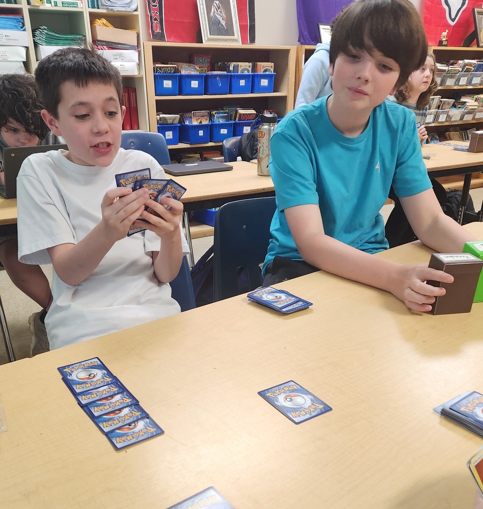 Playing Pokemon cards 