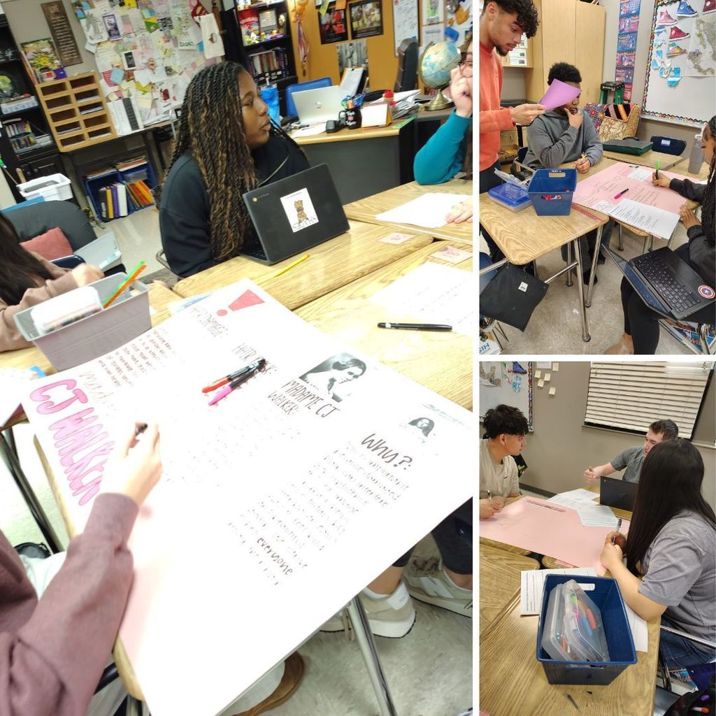 Ms. Dunn’s class wrapped up Black History Month with an inspiring project that combined research, creativity, and real-world problem solving! 🖤  Students first researched influential African Americans and explored the 5 W’s of their impact. They also learned about African American inventors whose ideas still shape the world today.  Inspired by these innovators, students then created their own solutions to real-world problems. Ideas included an AI hairbrush to recommend hair care products, translation glasses to help people communicate across languages, and a hotel-style housing program that would provide shelter, job training, and counseling for people experiencing homelessness.  Students also tackled issues like climate change, world hunger, water quality, school safety, traffic solutions, and even disease detection.  We’re proud of the creativity, innovation, and thoughtful problem-solving from Ms. Dunn’s class! 💡  #WampusCats #BlackHistoryMonth #StudentInnovation