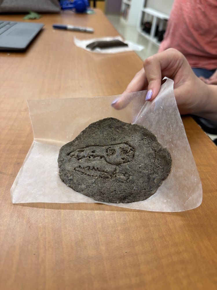 Can I post this on Facebook?   When you spend two weeks learning about fossils and extinction in Enrichment you let the kids get creative and design their own! 