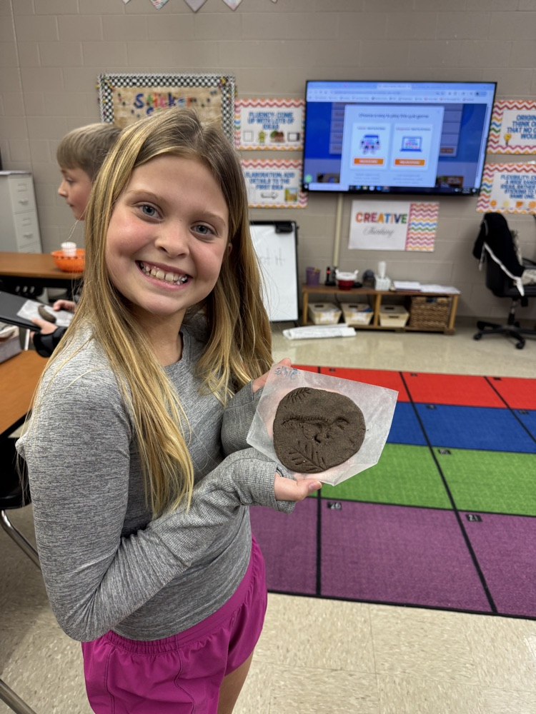 Can I post this on Facebook?   When you spend two weeks learning about fossils and extinction in Enrichment you let the kids get creative and design their own! 