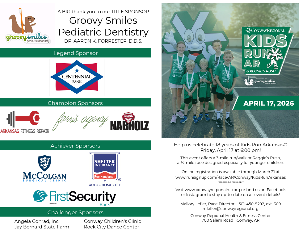 Kids Run AR info and registration