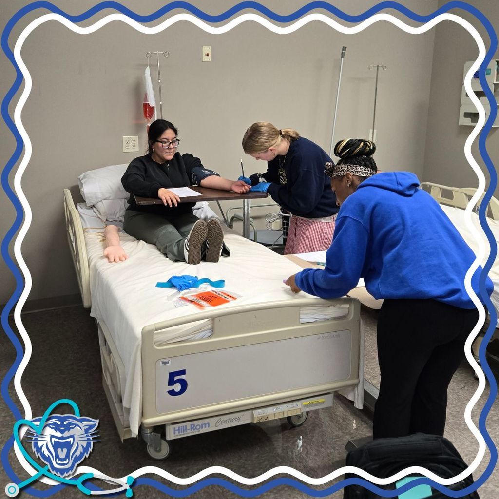 Our future healthcare professionals are getting hands-on experience! 🩺  Students in the Registered Medical Assistant program recently practiced both their medical skills and their acting skills while simulating a “day in the life” of an RMA. From patient interactions to drawing blood, these students are building the real-world skills they’ll need in the healthcare field.  And don’t worry… that’s a fake arm they’re practicing on! 💉  #CHS #WampusCats #CareerReady #FutureHealthcareProfessionals