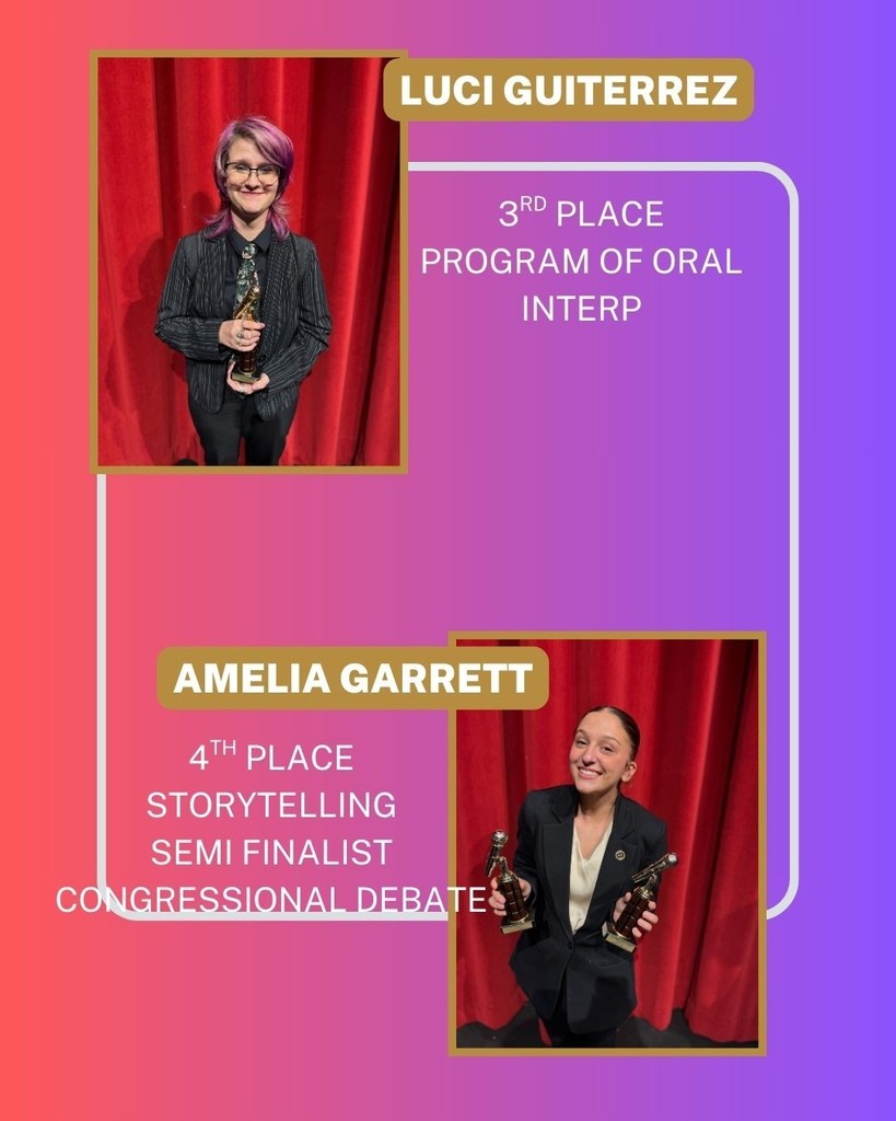 Congratulations to the CHS Speech & Debate team for their success at the Cabot High School Speech & Debate Tournament held March 13-14, 2026. Together, they brought home 9 individual awards and 2 state tournament bids. The team is coached by Mrs. Casey Griffith.   Competing were: SENIORS: Joshua Mendoza, Annabel Champlin, Callie Wesbecher  JUNIORS: Amelia Garrett, Dylan Simmons, Luci Guiterrez, Madison Davenport, Seth Chesshir, Lina Akramova  SOPHOMORES: Ronald Weaver, Roseli Pineda, Paisley McCalman