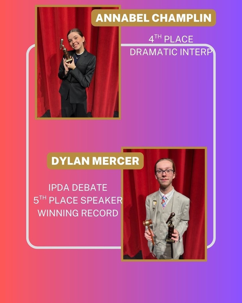 Congratulations to the CHS Speech & Debate team for their success at the Cabot High School Speech & Debate Tournament held March 13-14, 2026. Together, they brought home 9 individual awards and 2 state tournament bids. The team is coached by Mrs. Casey Griffith.   Competing were: SENIORS: Joshua Mendoza, Annabel Champlin, Callie Wesbecher  JUNIORS: Amelia Garrett, Dylan Simmons, Luci Guiterrez, Madison Davenport, Seth Chesshir, Lina Akramova  SOPHOMORES: Ronald Weaver, Roseli Pineda, Paisley McCalman