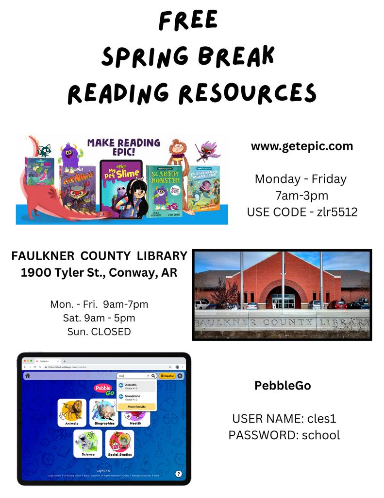 Spring Break Reading Resources